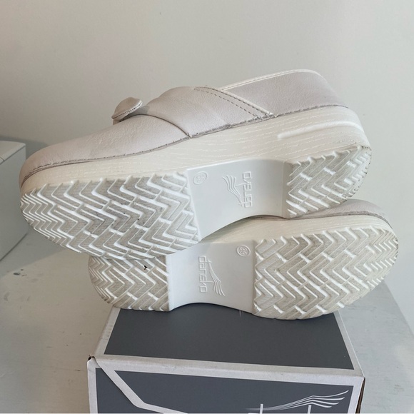 Dansko Pro Bow Nappa Professional Leather Clogs Shoes White Sz 39 US 8 - Picture 9 of 16